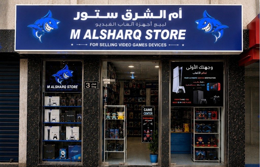 The first storefront with the shark sign